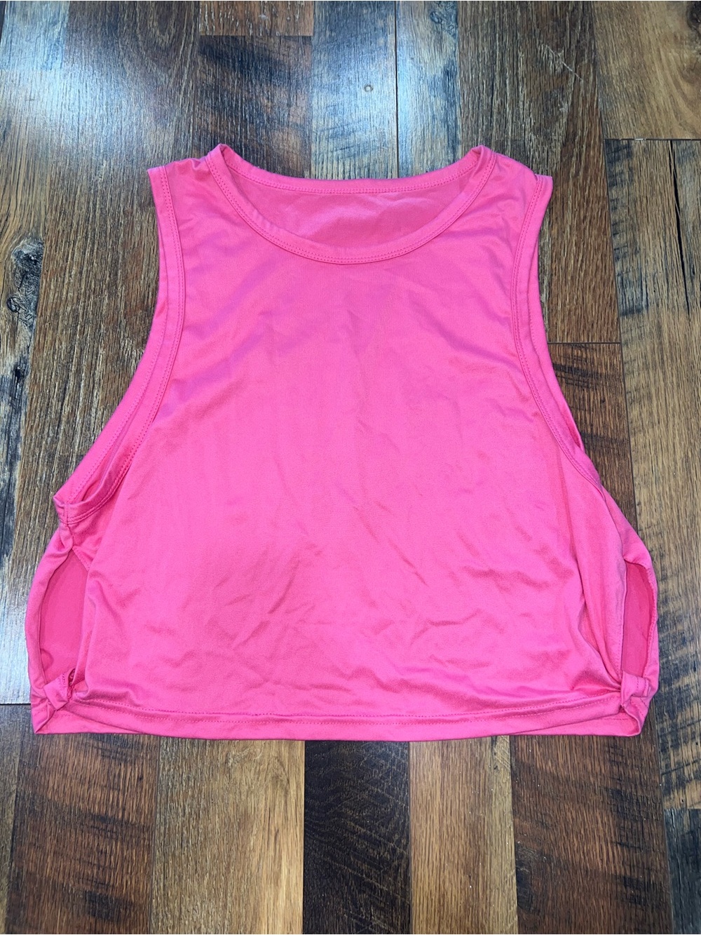 Bright Pink Sleeveless Crop Tank Top